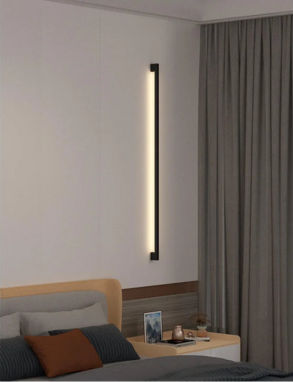Applique murale noire bande ultra-fine – Design moderne