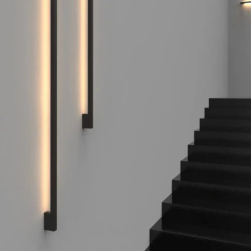 Applique murale noire bande ultra-fine – Design moderne