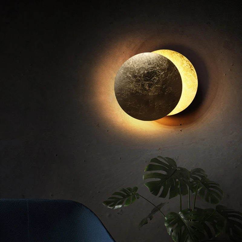 Applique murale ronde design éclipse – Éclairage moderne