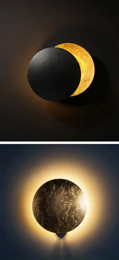 Applique murale ronde design éclipse – Éclairage moderne