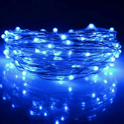 Guirlande LED en fil de cuivre – Multicolore à piles