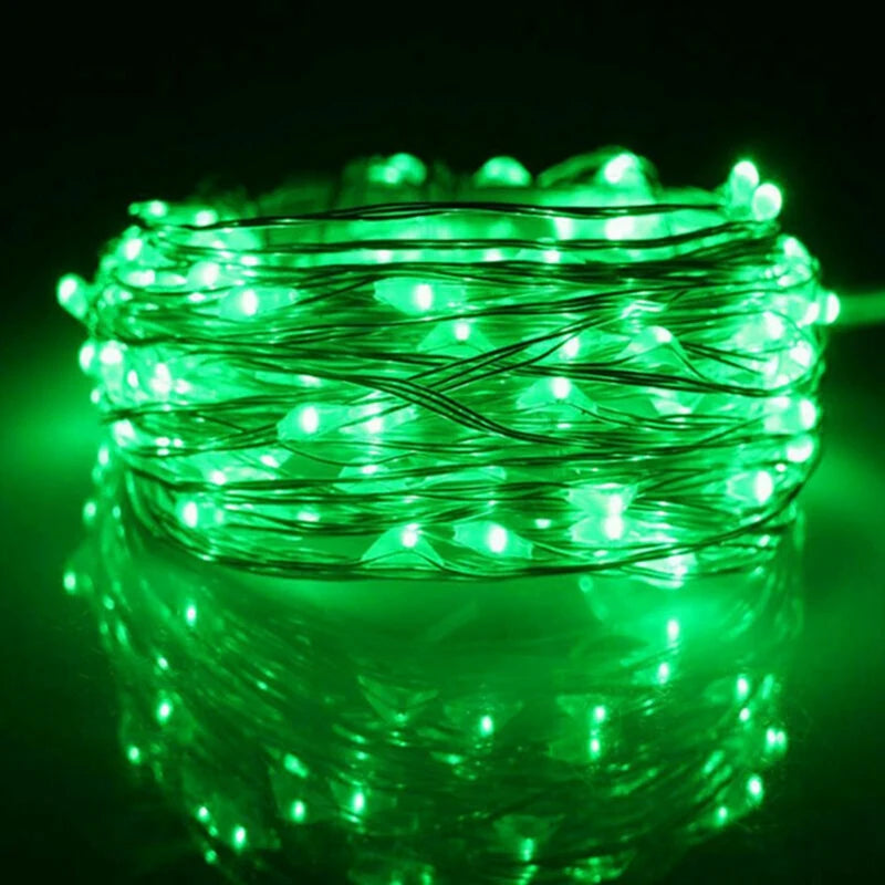 Guirlande LED en fil de cuivre – Multicolore à piles