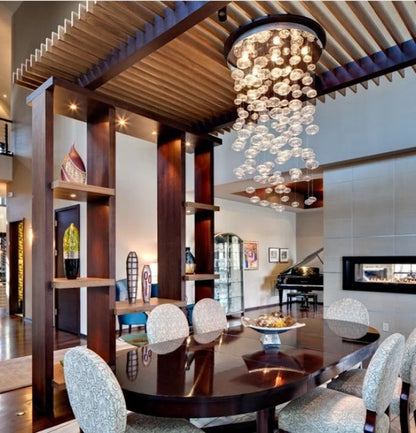 Lustre en verre bullé Murano – Suspension LED design moderne