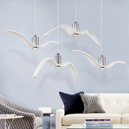 Lustre LED mouettes – Design nordique aérien