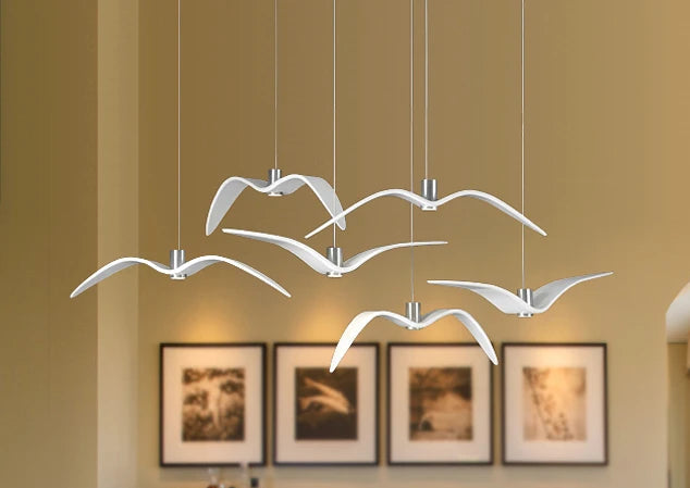 Lustre LED mouettes – Design nordique aérien