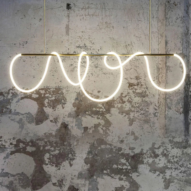 Lustre LED minimaliste – Sculpture lumineuse moderne