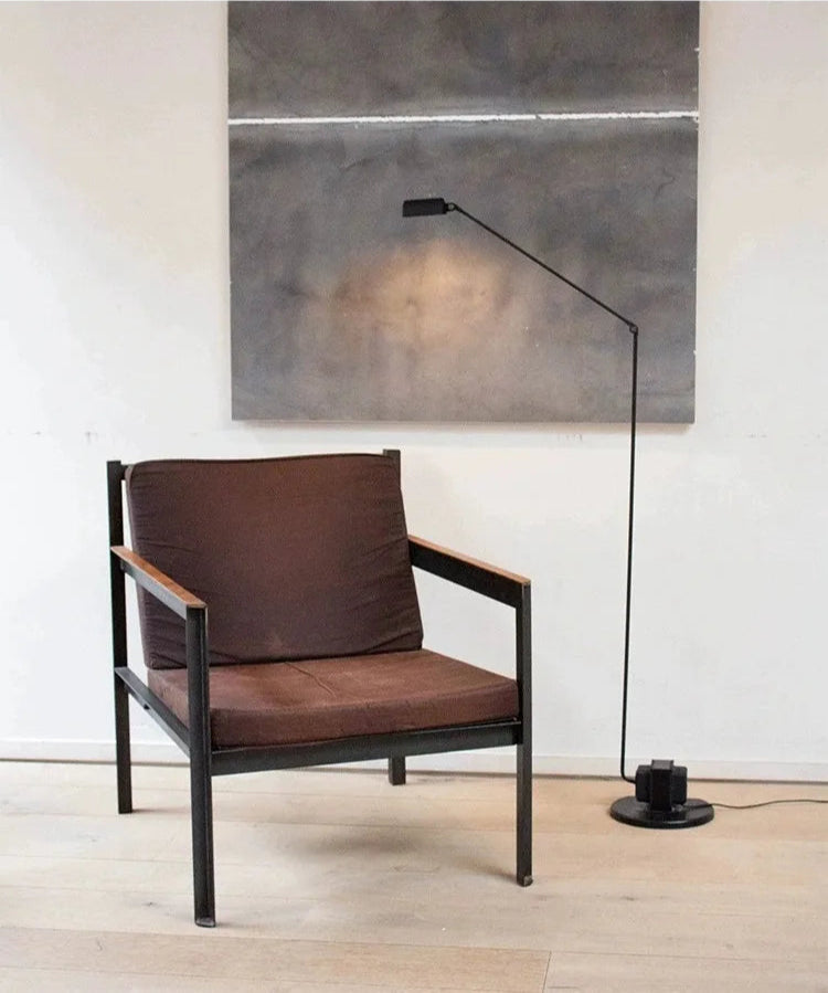 Lampadaire industriel bras réglable – Design minimaliste