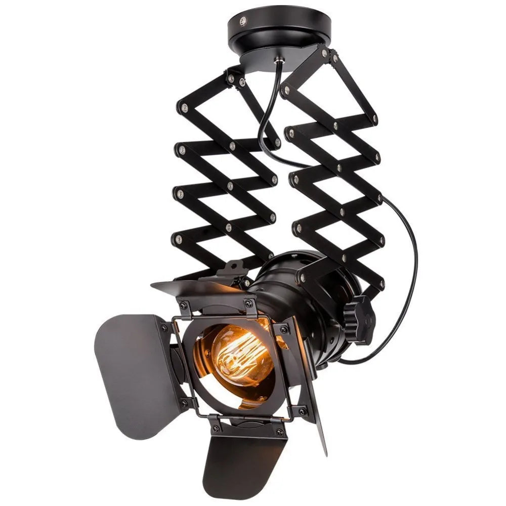 Lampadaire industriel trépied vintage – Style rétro