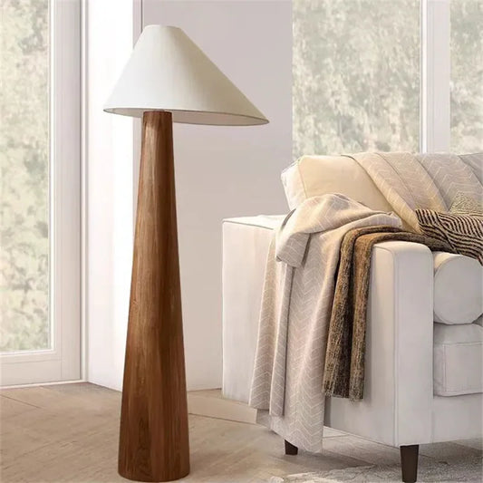 Lampadaire en bois de chêne – Style japonais wabi-sabi