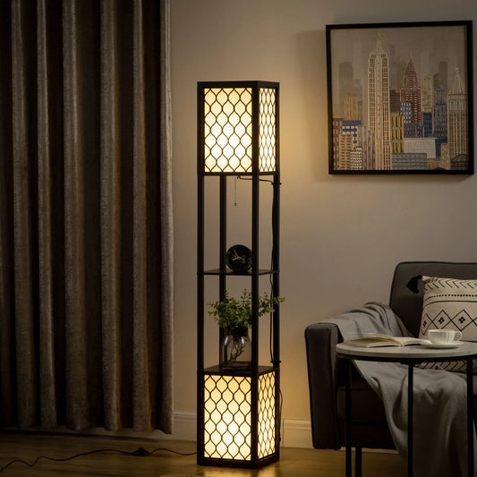 Lampadaire avec étagères – Design moderne