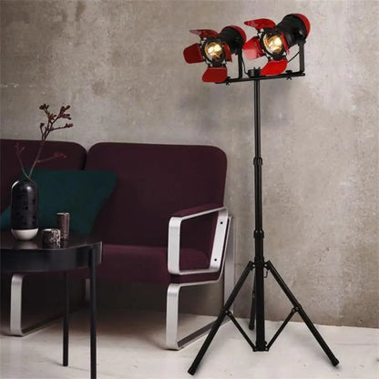 Lampe industrielle vintage sur trépied – Lampadaire déco