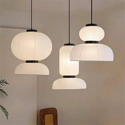Lampe suspendue japonaise en papier de riz – Lanterne élégante