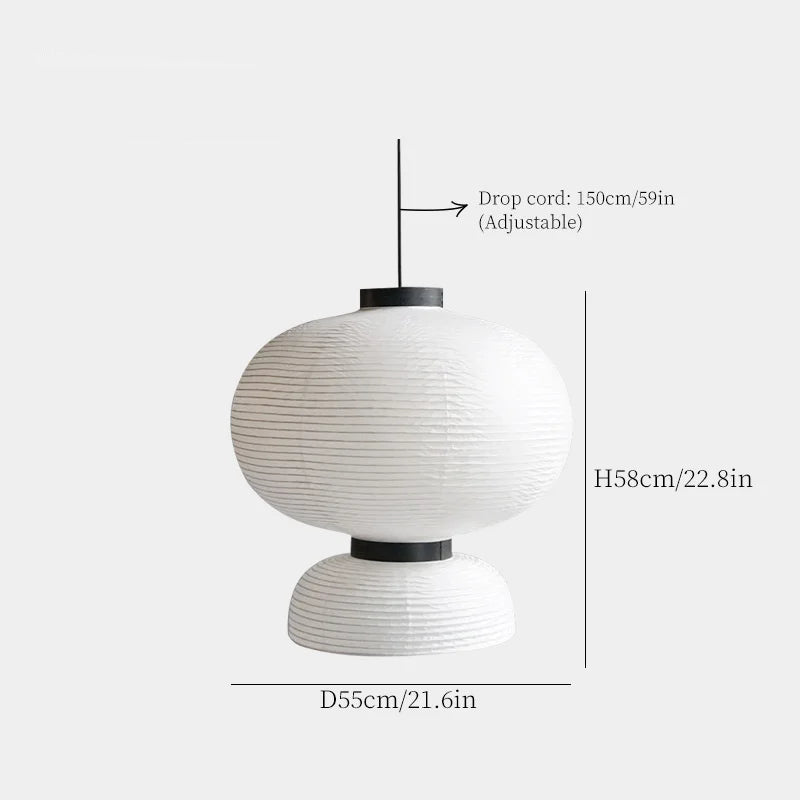 Lampe suspendue japonaise en papier de riz – Lanterne élégante