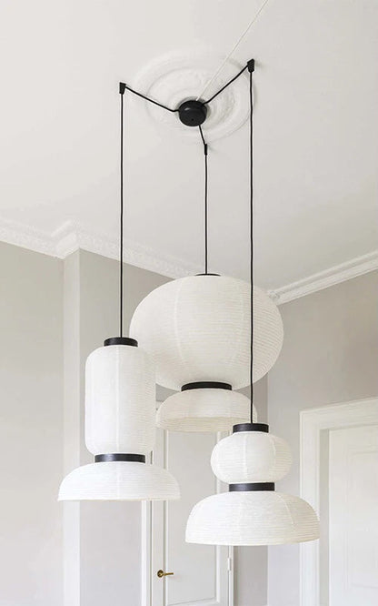 Lampe suspendue japonaise en papier de riz – Lanterne élégante