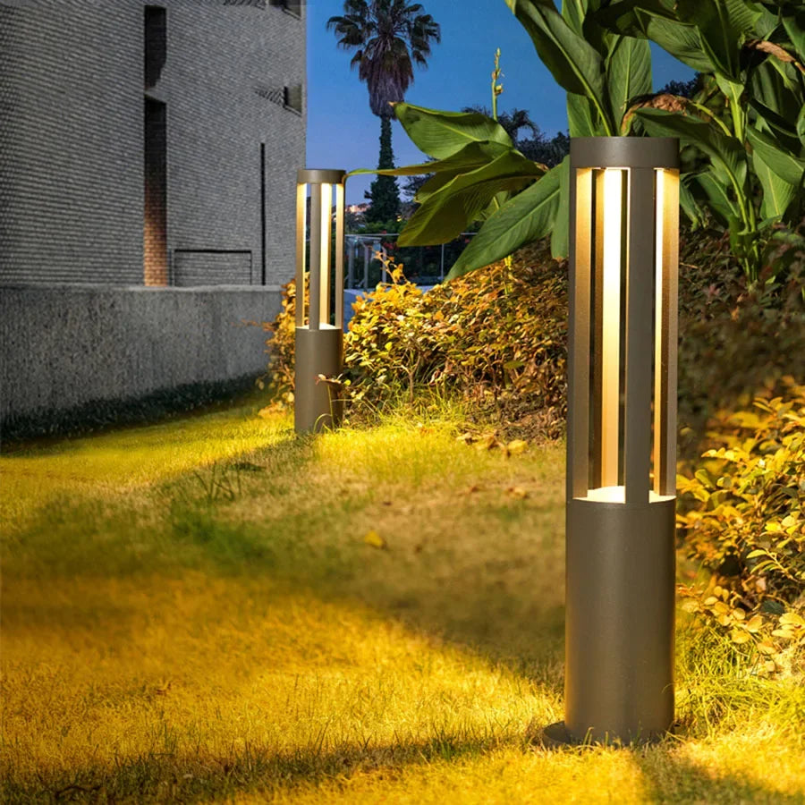 Lampe de jardin en aluminium étanche – Pilier lumineux extérieur