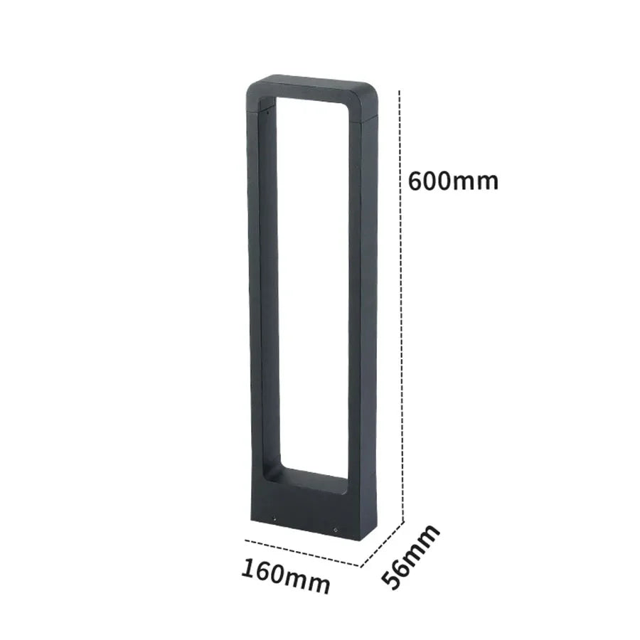 Lampe de jardin en aluminium étanche – Pilier lumineux extérieur