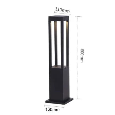 Lampe de jardin en aluminium étanche – Pilier lumineux extérieur