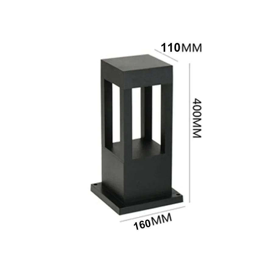 Lampe de jardin en aluminium étanche – Pilier lumineux extérieur