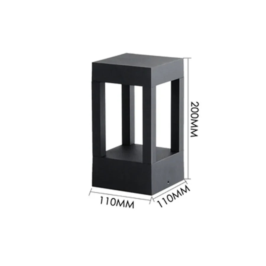 Lampe de jardin en aluminium étanche – Pilier lumineux extérieur