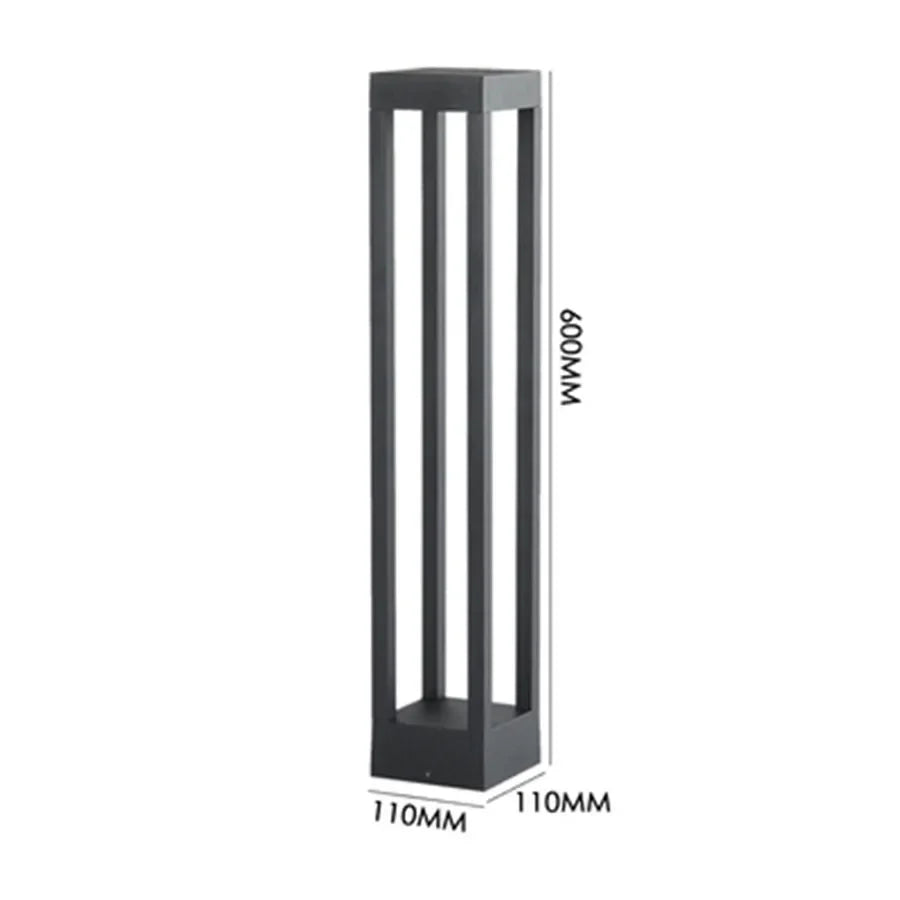 Lampe de jardin en aluminium étanche – Pilier lumineux extérieur