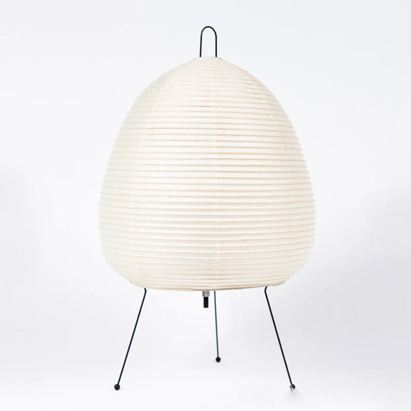 Lampe de table japonaise Akari – Papier de riz sur trépied