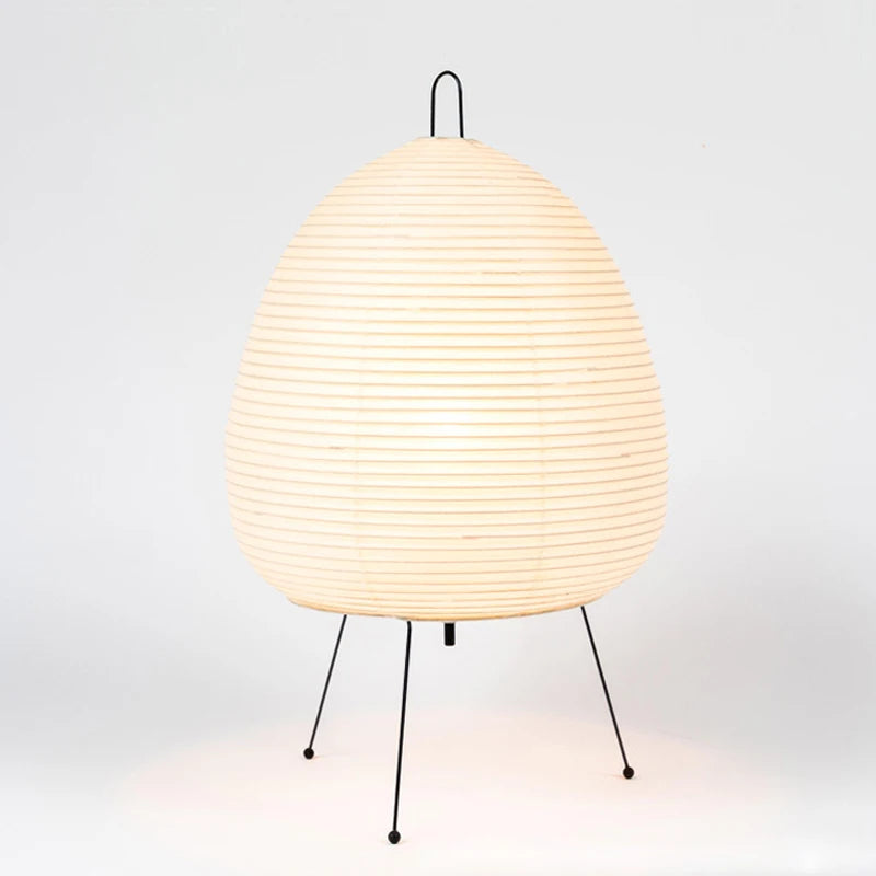 Lampe de table japonaise Akari – Papier de riz sur trépied
