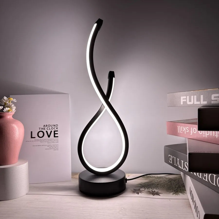 Lampe de table LED art déco – Design tactile créatif