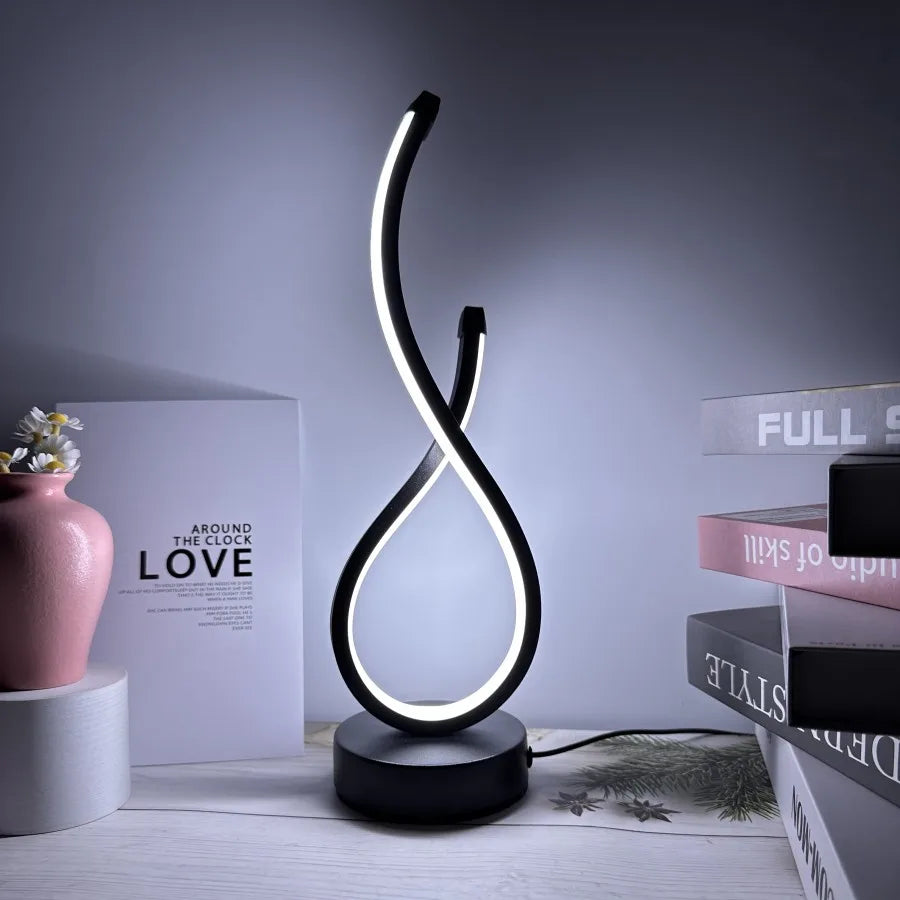 Lampe de table LED art déco – Design tactile créatif