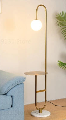 Lampadaire scandinave en métal – Éclairage doux moderne