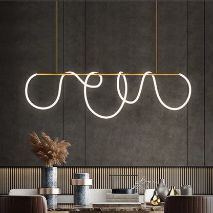 Lustre LED minimaliste – Sculpture lumineuse moderne