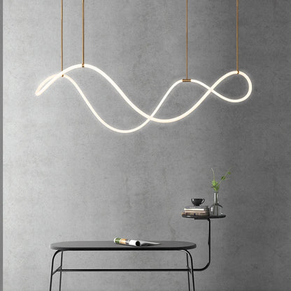 Lustre LED minimaliste – Sculpture lumineuse moderne