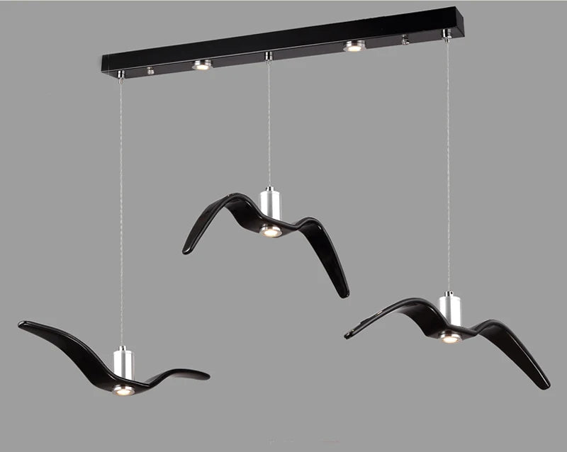 Lustre LED mouettes – Design nordique aérien