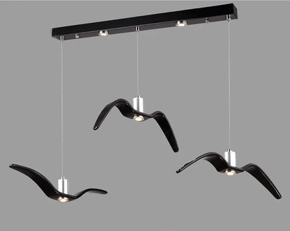 Lustre LED mouettes – Design nordique aérien
