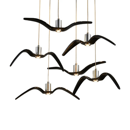Lustre LED mouettes – Design nordique aérien