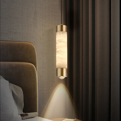 Suspension en marbre espagnol et cuivre poli – Design moderne