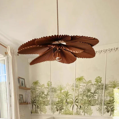 Lustre en papier design nordique – Suspension fleur faite main
