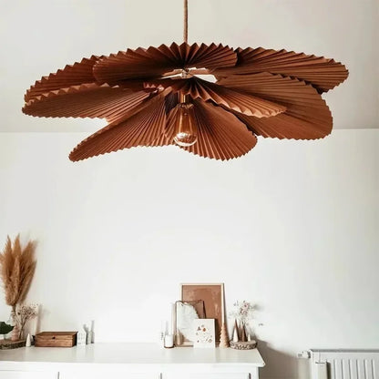 Lustre en papier design nordique – Suspension fleur faite main