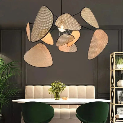 Lustre en Rotin & Bambou Design - Suspension Naturelle Artisanale