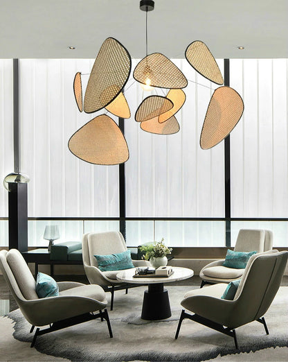 Lustre en Rotin & Bambou Design - Suspension Naturelle Artisanale
