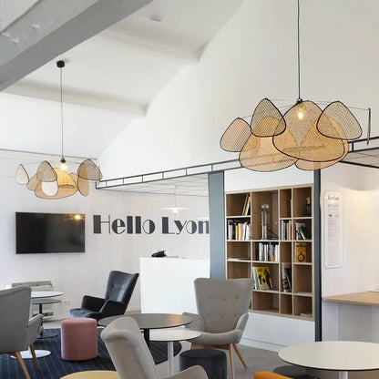 Lustre en Rotin & Bambou Design - Suspension Naturelle Artisanale