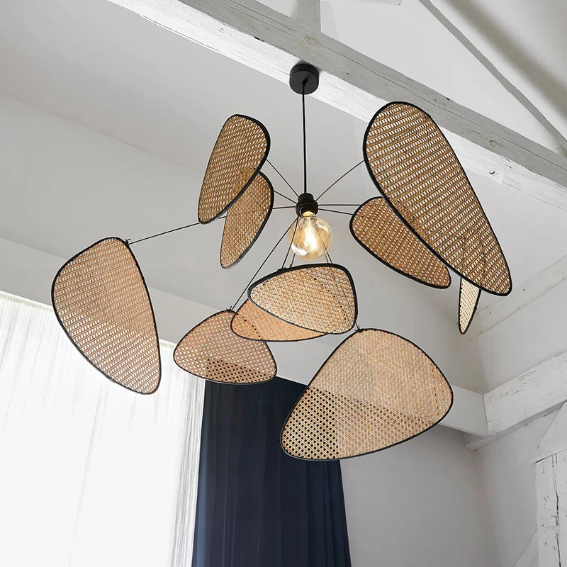 Lustre en Rotin & Bambou Design - Suspension Naturelle Artisanale