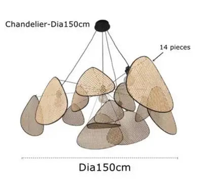 Lustre en Rotin & Bambou Design - Suspension Naturelle Artisanale