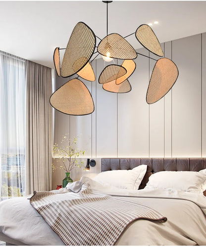 Lustre en Rotin & Bambou Design - Suspension Naturelle Artisanale