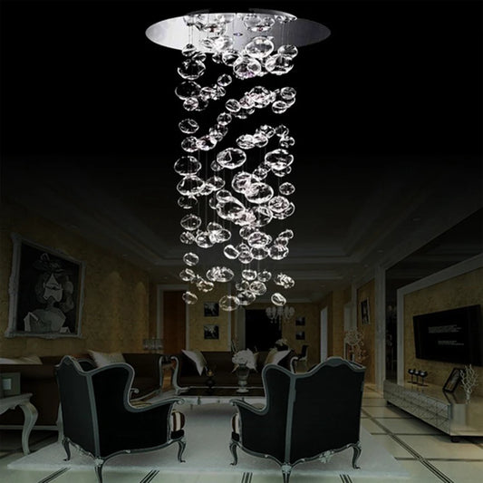 Lustre en verre bullé Murano – Suspension LED design moderne
