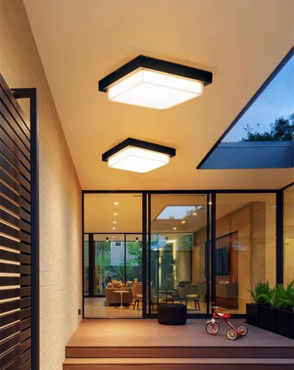 Plafonnier LED extérieur carré étanche IP65 – Éclairage moderne