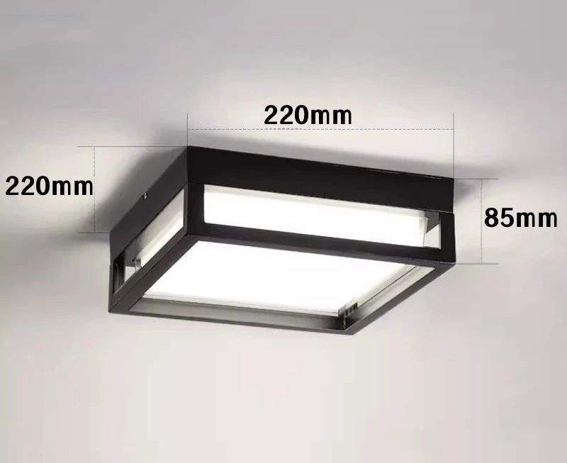 Plafonnier LED extérieur carré étanche IP65 – Éclairage moderne