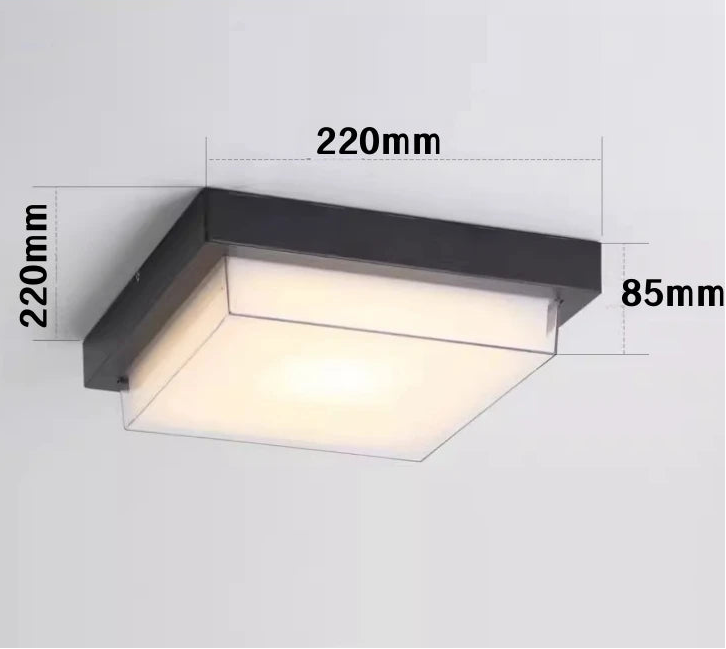 Plafonnier LED extérieur carré étanche IP65 – Éclairage moderne