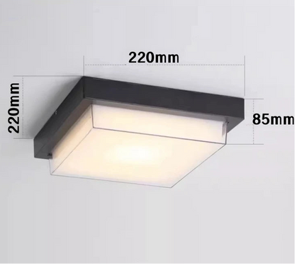 Plafonnier LED extérieur carré étanche IP65 – Éclairage moderne