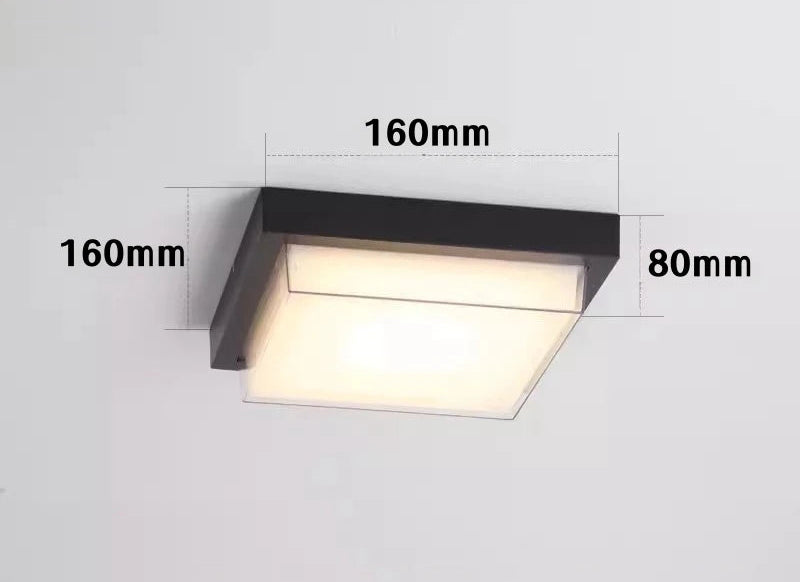 Plafonnier LED extérieur carré étanche IP65 – Éclairage moderne