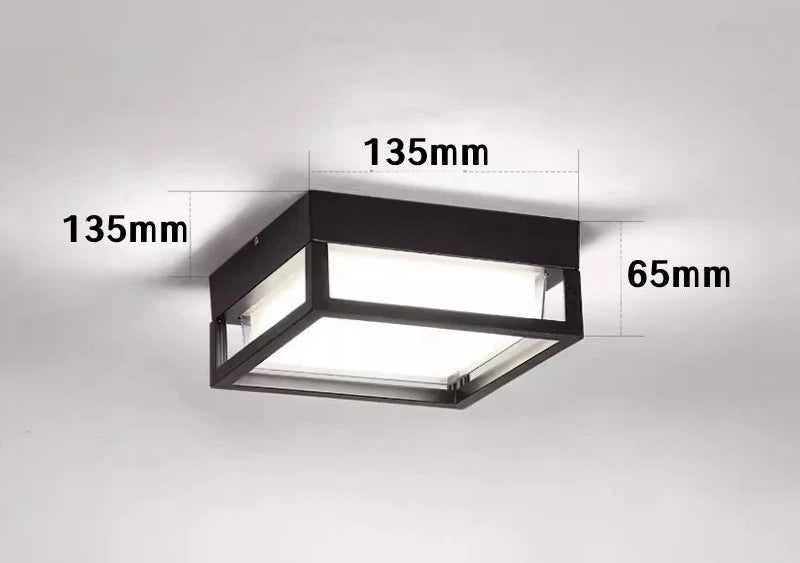 Plafonnier LED extérieur carré étanche IP65 – Éclairage moderne